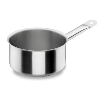 Casserole droite en inox 22 cm avec manche