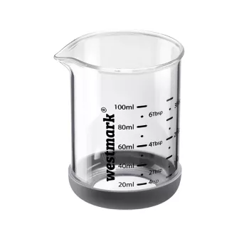 Verre doseur 100 ml en verre et silicone