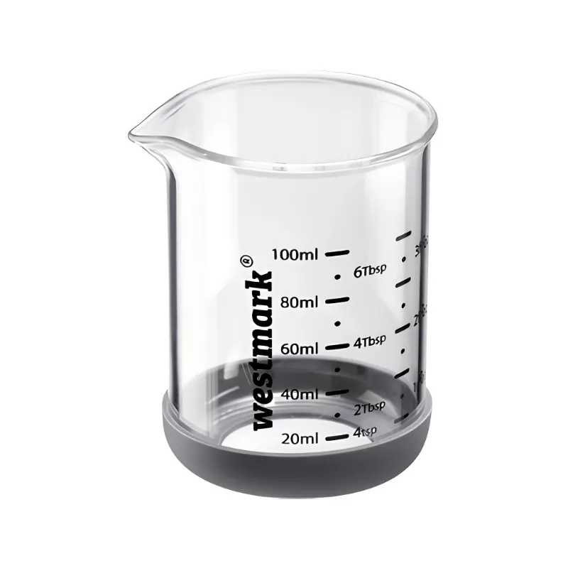 Verre doseur 100 ml en verre et silicone