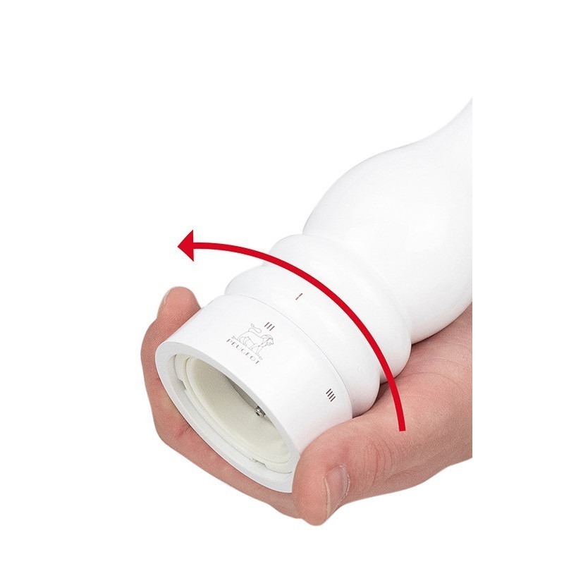 Moulin à sel manuel en bois u'Select laqué blanc 12 cm