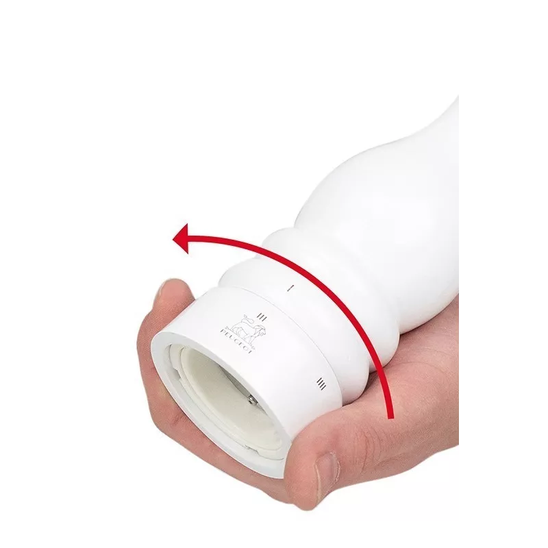 Moulin à sel manuel en bois u'Select laqué blanc 12 cm 