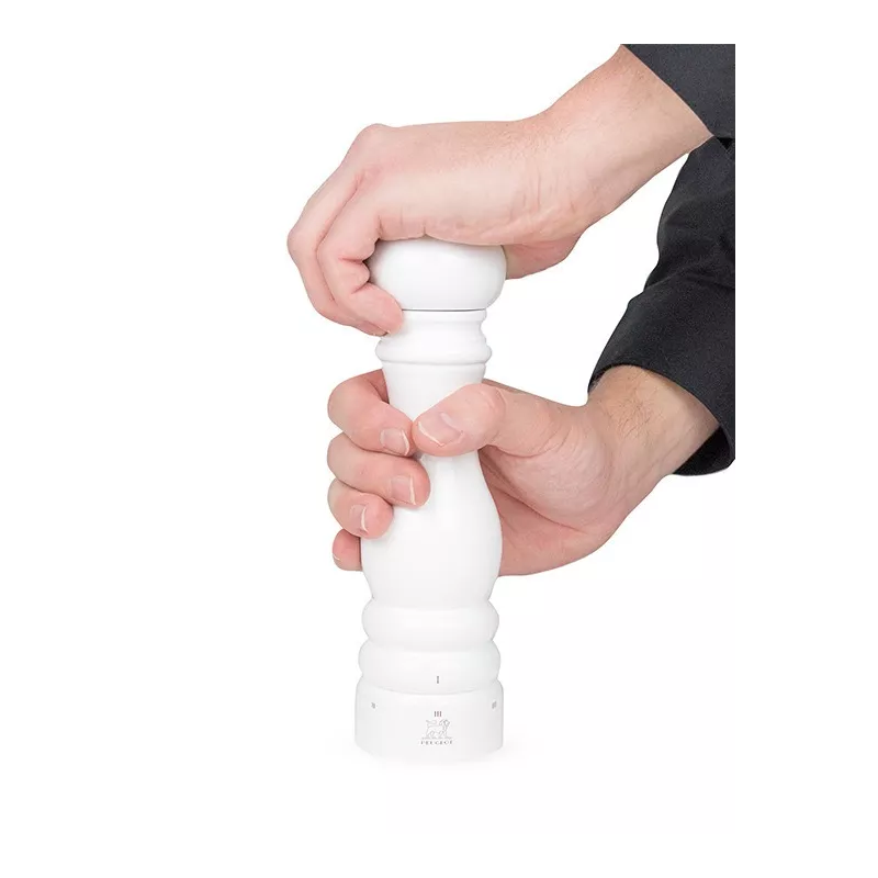 Moulin à sel manuel en bois u'Select laqué blanc 22 cm 