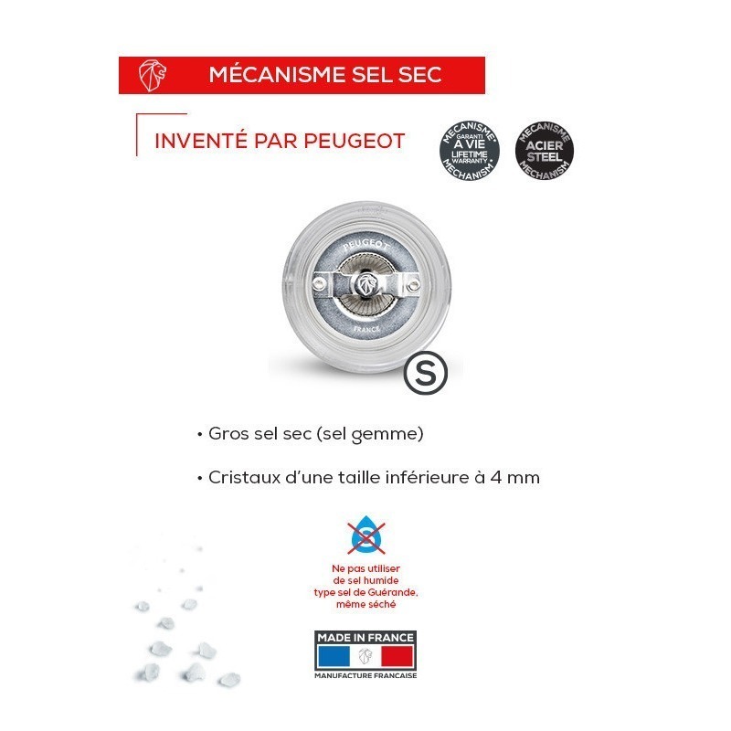 Moulin à sel manuel Nancy Acrylique 18 cm 