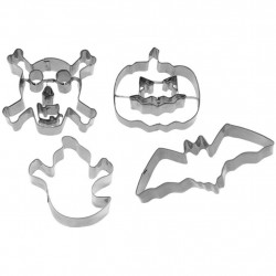 Découpoir Halloween 4 Pièces – Set Emporte-Pièces Thèmes Effrayants | CuisinezPâtissez