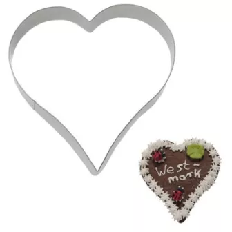 Emporte-pièce cœur inox 12 cm biscôme pâtisserie