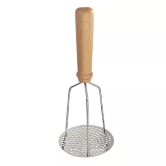 Pilon tamiseur à purée manche en bois 