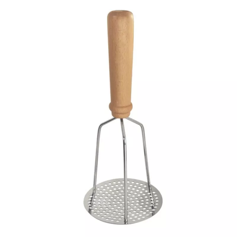 Pilon tamiseur à purée manche en bois 