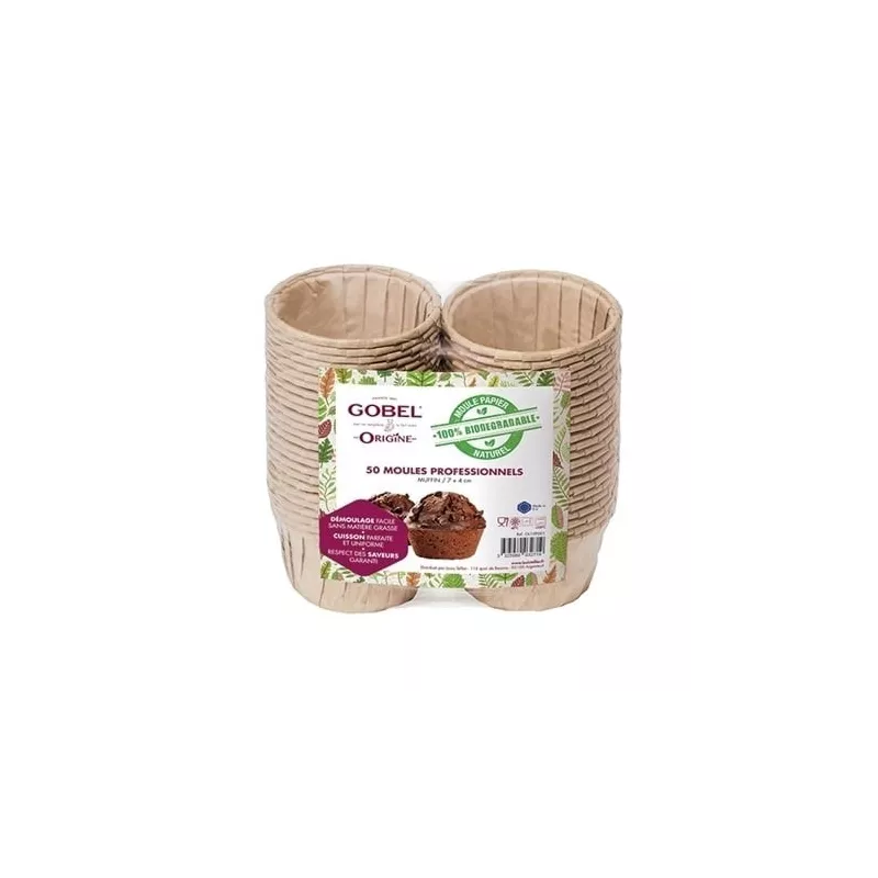Pack de 50 Moules à Muffin 7,2 x 4 cm  