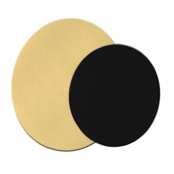 Supports Gâteau Carton Rond Or et Noir 14 cm (Lot de 100)  