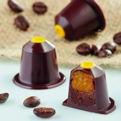 Moule Chocolat Capsule de Café - 21 empreintes (27,5 x 13,5 cm)  