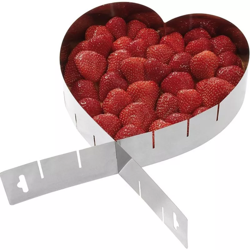 Cadre Pâtisserie Réglable en Forme de Cœur 