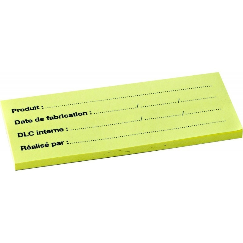 Note de Traçabilité Alimentaire - 6 blocs de 50 feuilles - Chambre froide  