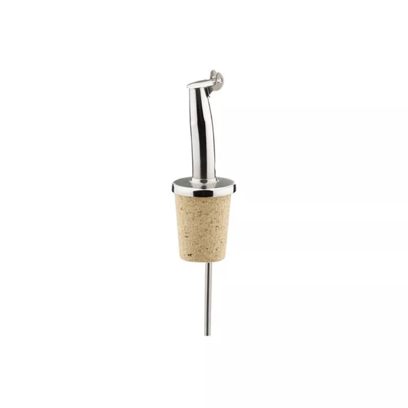 Bouchon Verseur Courbé à Clapet en Inox et Liège 