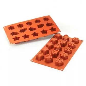 Moule 15 sujets Noël en Silicone  