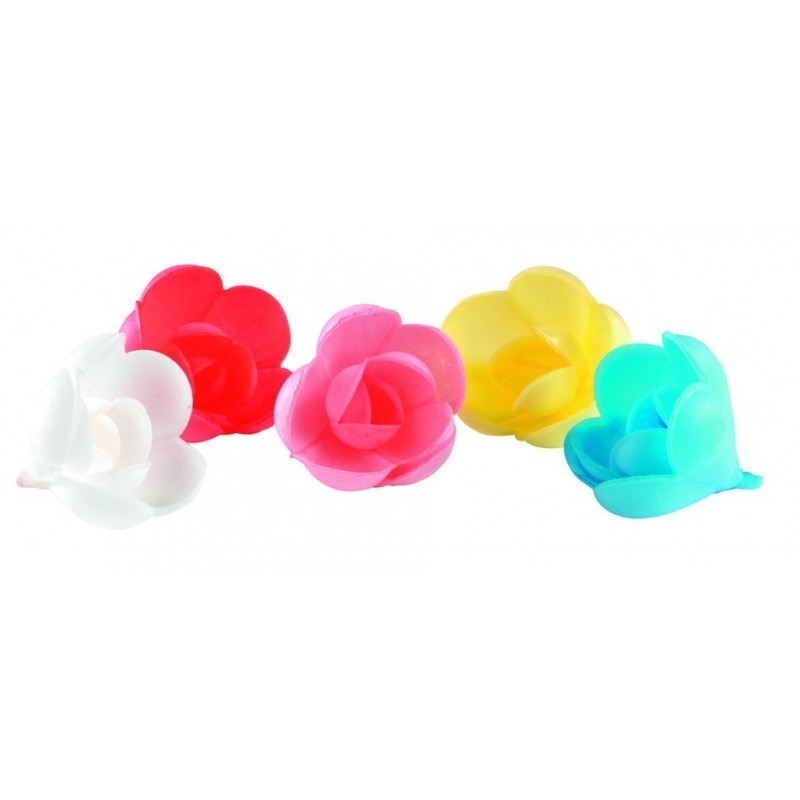 Décorations Florales Azyme Roses Assorties Diamètre:4 cm