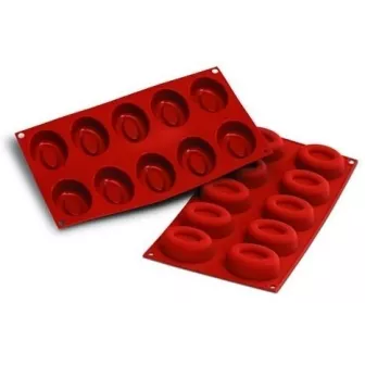 Mallard Savarins Ovales Flexi - Moules à Savarins Ovales en Silicone Nombre d'alvéoles:10 Alvéoles