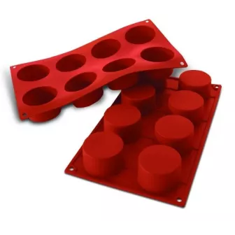 Mallard Cylindres Flexi - Moules à Cylindres en Silicone Diamètre:6 cm Nombre d'alvéoles:8 Alvéoles