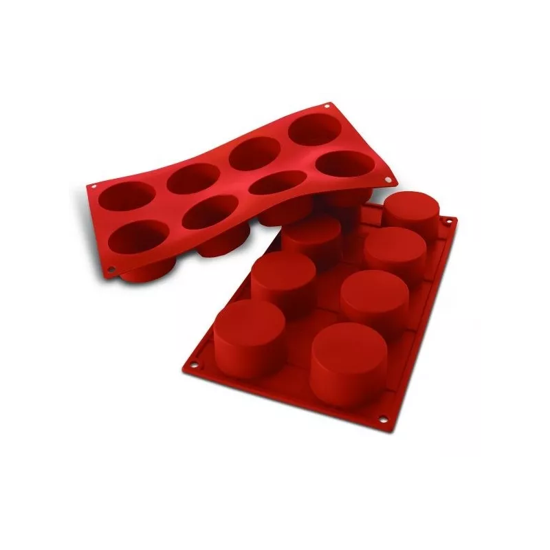 Mallard Cylindres Flexi - Moules à Cylindres en Silicone Diamètre:6 cm Nombre d'alvéoles:8 Alvéoles