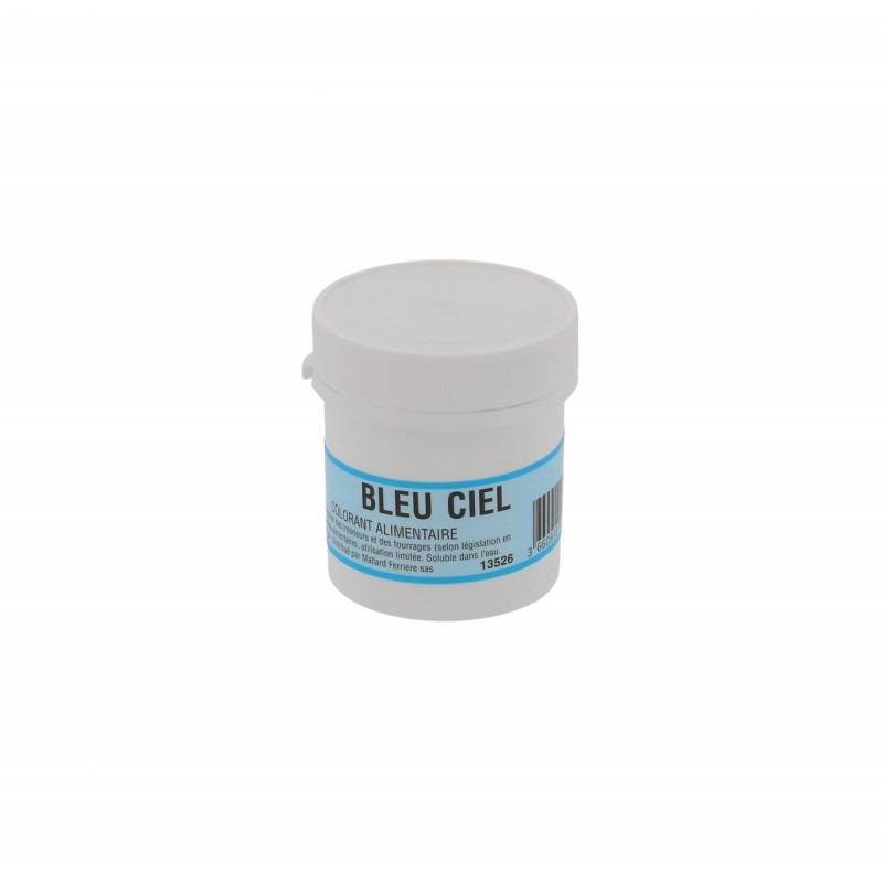 Colorant Alimentaire en Poudre Hydrosoluble – 20g Couleur:Bleu ciel