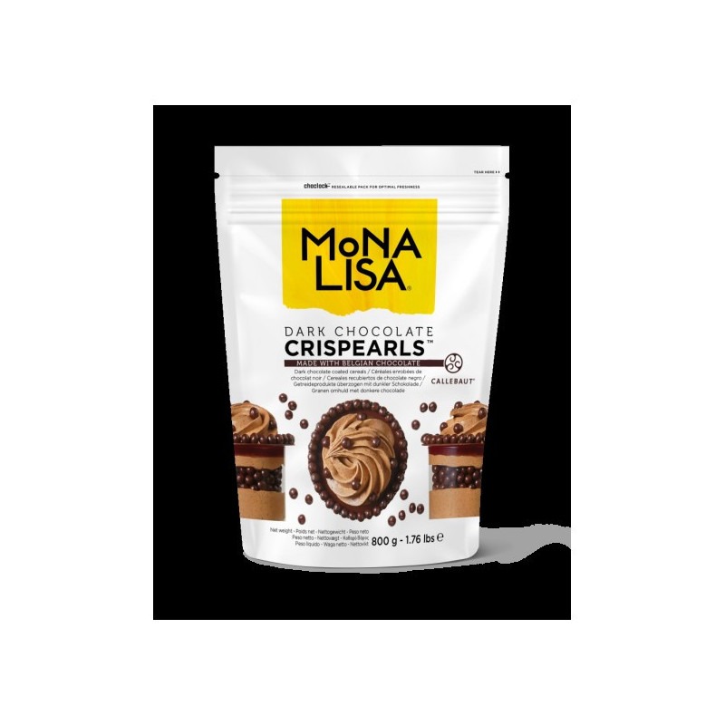 Crispearls Chocolat Noir Mona Lisa 800g 