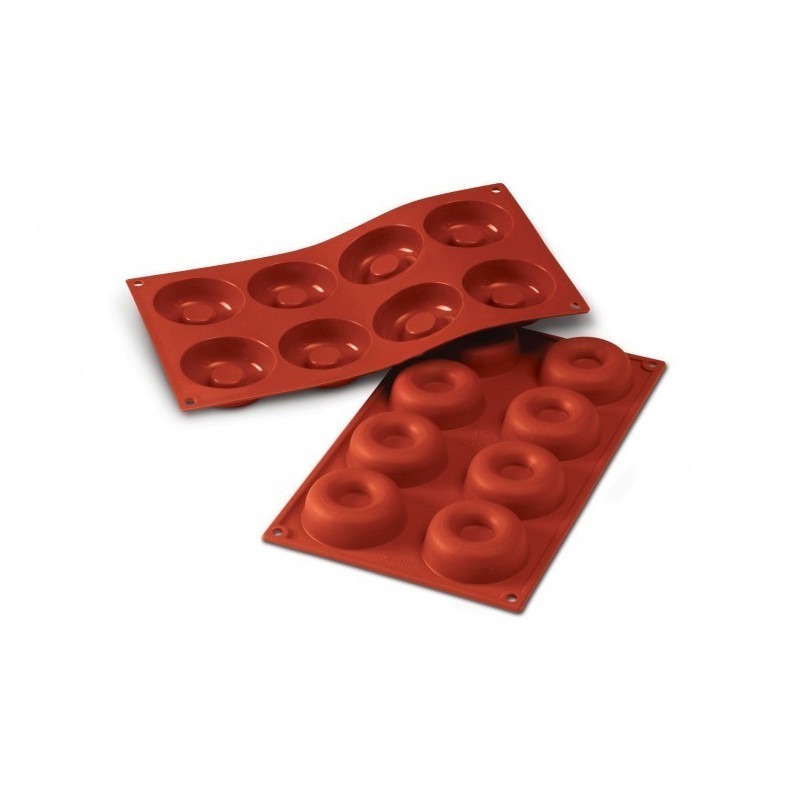 Mallard Savarins Flexi - Moules à Savarin en Silicone Nombre d'alvéoles:8 Alvéoles