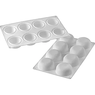 Moule Silicone Forme Bombés Nombre d'alvéoles:8 Alvéoles Forme:Rond