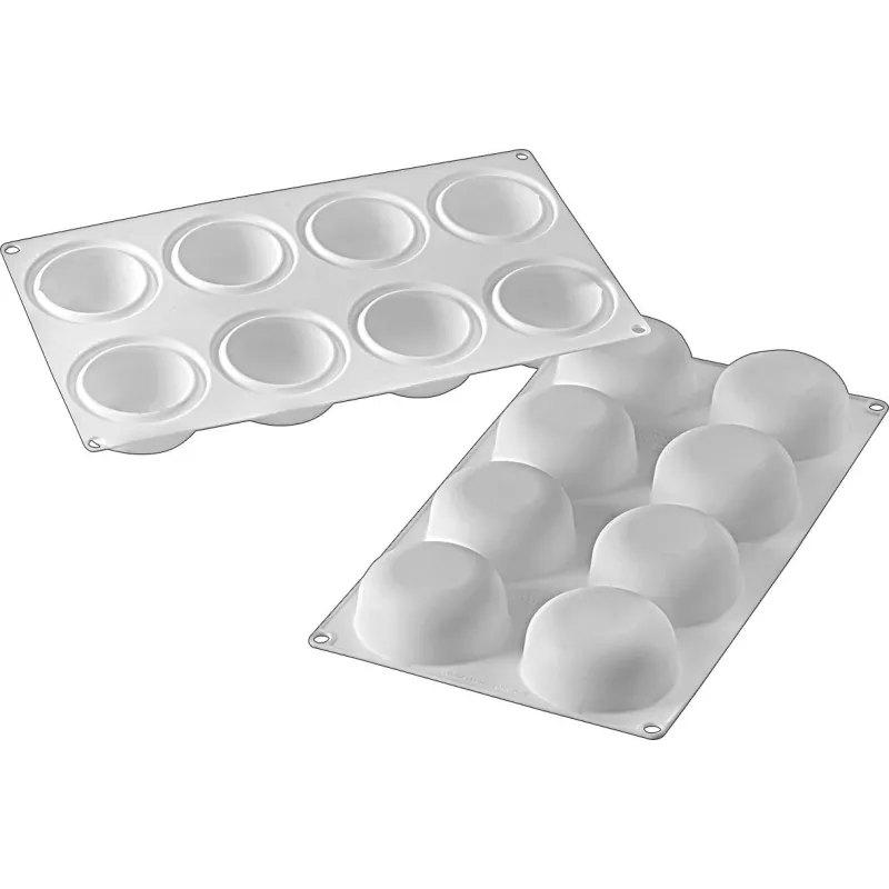 Moule Silicone Forme Bombés Nombre d'alvéoles:8 Alvéoles Forme:Rond