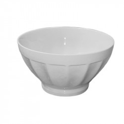 Bols à Côtes en Porcelaine Blanche Diamètre:13 cm