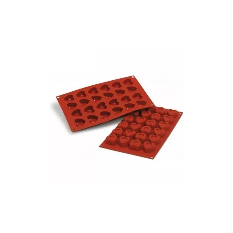 Moule Silicone Savarins Coeurs Nombre d'alvéoles:24 Alvéoles