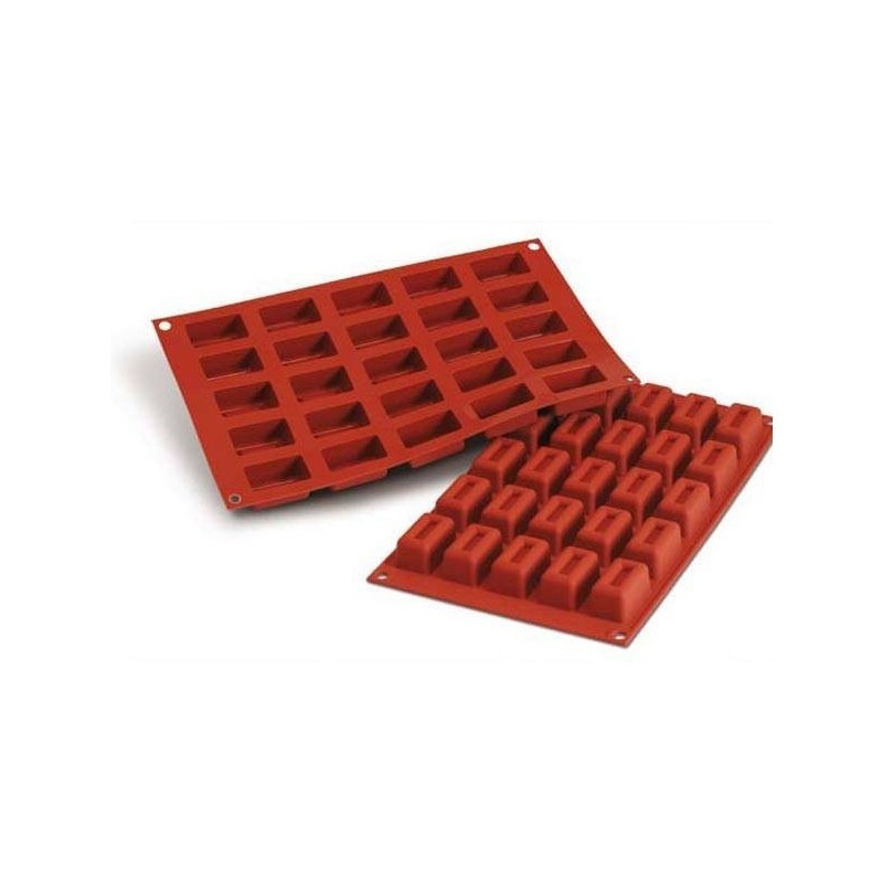  Mallard Savarin Rectangle Flexi - Moule Savarin Rectangle en Silicone Nombre d'alvéoles:25 Alvéoles