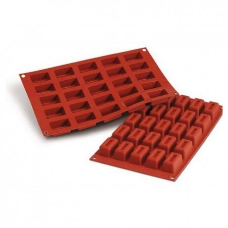  Mallard Savarin Rectangle Flexi - Moule Savarin Rectangle en Silicone Nombre d'alvéoles:25 Alvéoles