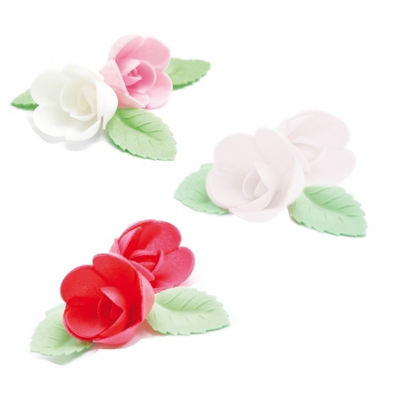 Décorations Florales Azyme Roses Assorties Diamètre:3 cm