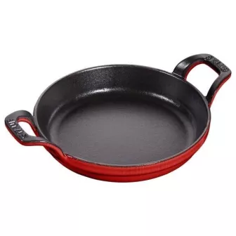 Plat empilable en fonte Couleur:Cerise Forme:Rond