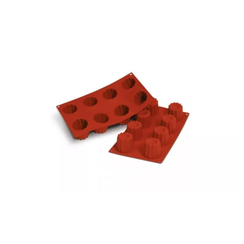 Mallard Cannelés Flexi - Moules à Cannelés en Silicone Nombre d'alvéoles:8 Alvéoles