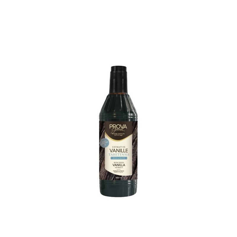 Extrait de Vanille Tahitensis avec Grains - Flacon Contenance:0.5 L