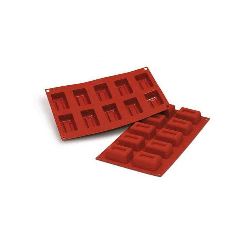  Mallard Savarin Rectangle Flexi - Moule Savarin Rectangle en Silicone Nombre d'alvéoles:10 Alvéoles