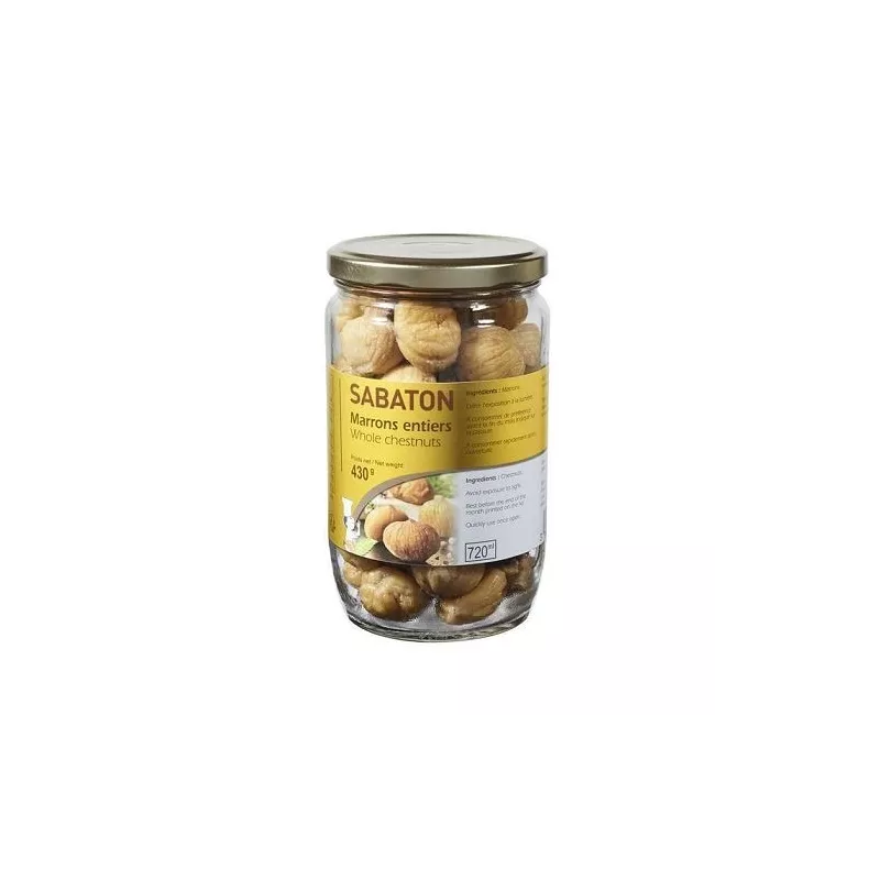 Marrons entiers à sec Contenance:0.43 Kg