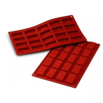 Moule à Financier silicone  Nombre d'alvéoles:20 Alvéoles