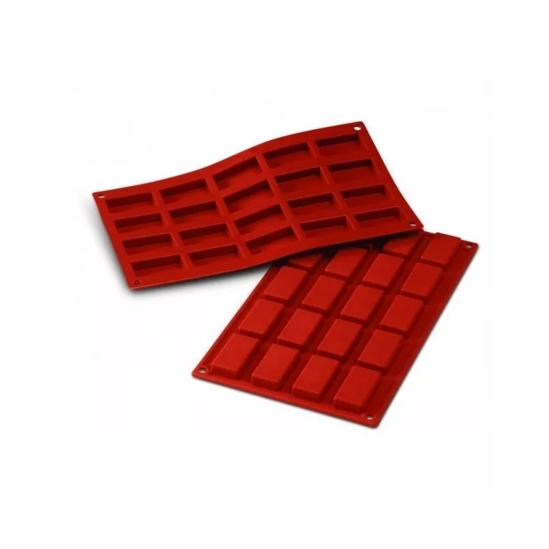 Moule à Financier silicone  Nombre d'alvéoles:20 Alvéoles