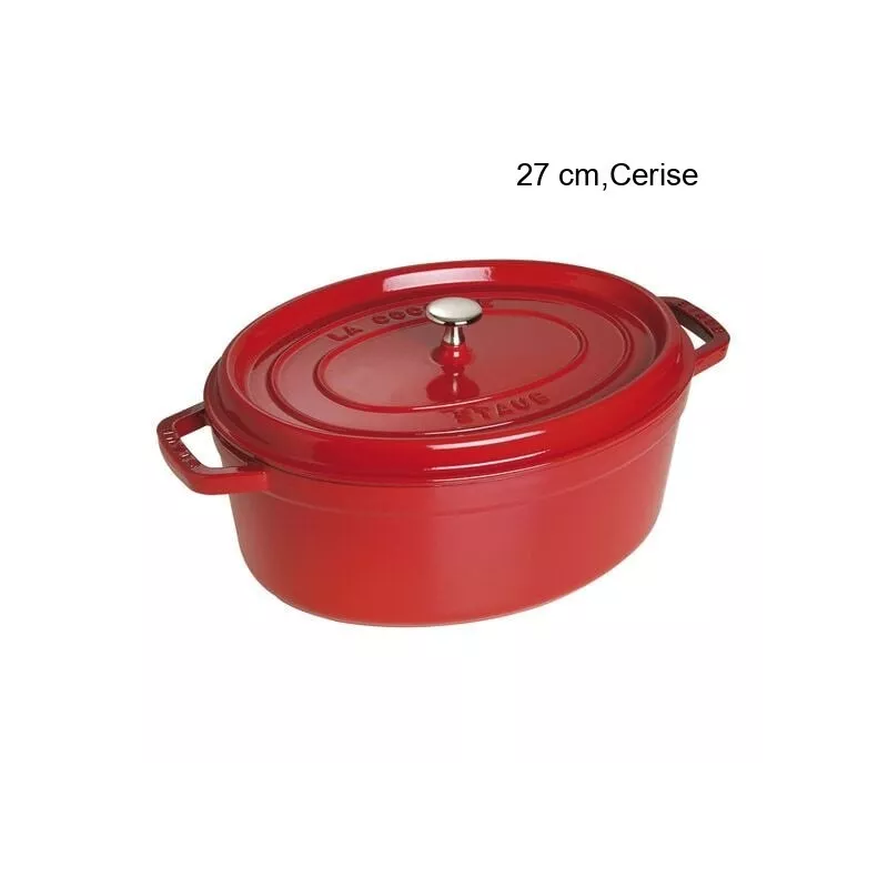 Cocotte Ovale Diamètre:27 cm Couleur:Cerise