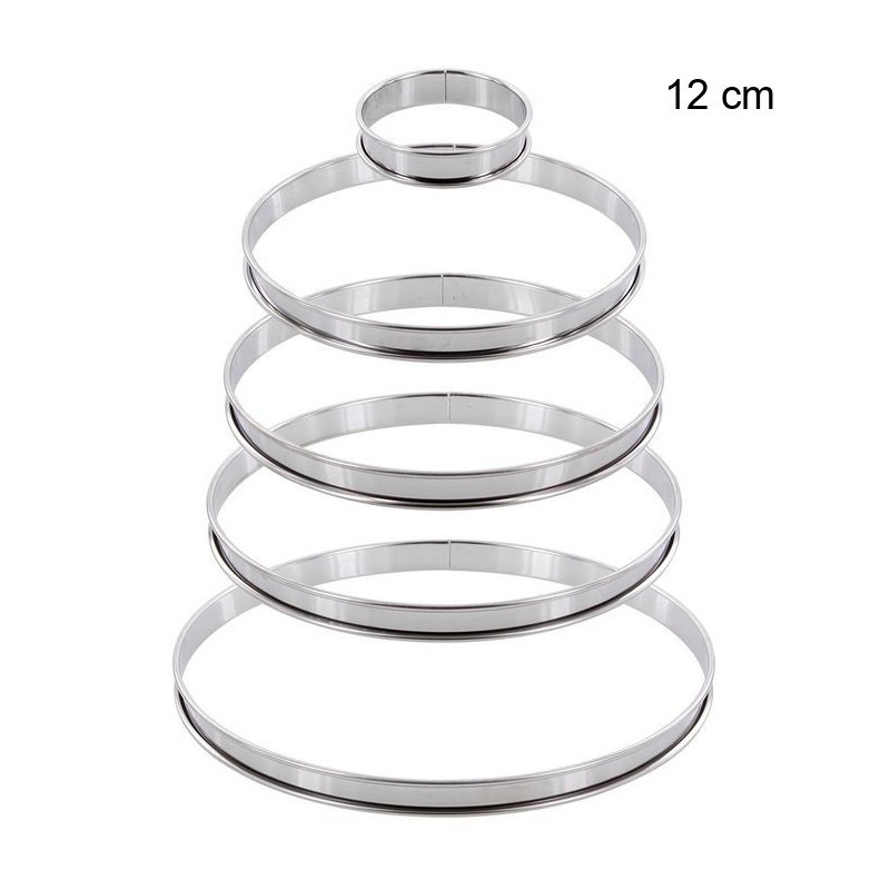 Cercle à tarte inox Diamètre:12 cm