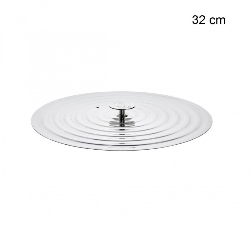 Couvercle universel en inox pour poêles Diamètre:32 cm