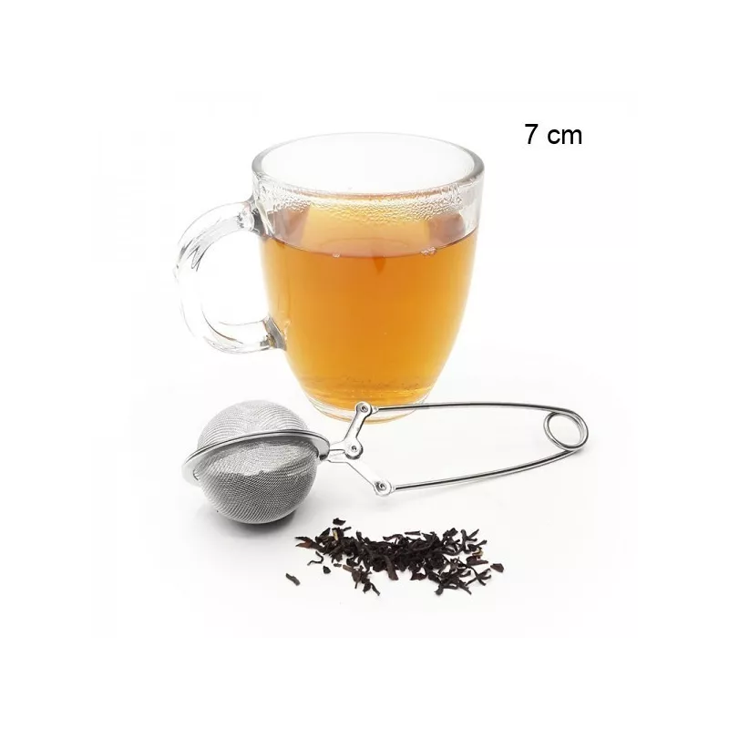 Pince à thé treillis inox Diamètre:7 cm