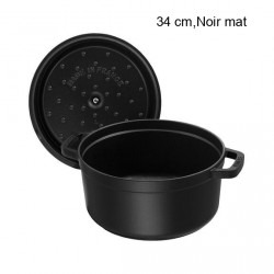 Cocotte Ronde Diamètre:34 cm Couleur:Noir mat