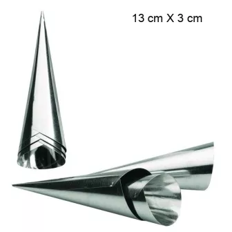 Cornet Crème en Inox Taille:13 cm X 3 cm Conditionnement:Unité