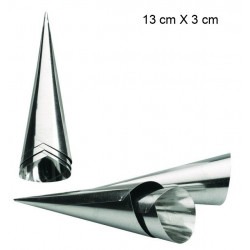 Cornet Crème en Inox Taille:13 cm X 3 cm Conditionnement:Unité