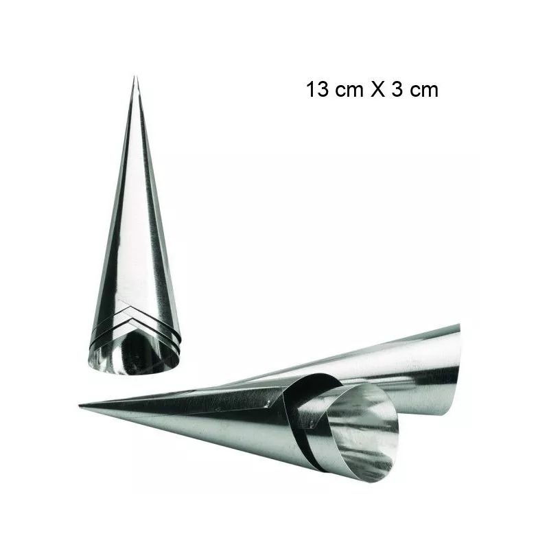 Cornet Crème en Inox Taille:13 cm X 3 cm Conditionnement:Unité