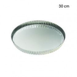 Tourtière ronde cannelée - Fer blanc Diamètre:30 cm Type de fonds:Fond fixe