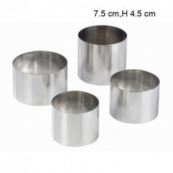 Nonnette ronde inox Taille:Hauteur 4.5 cm Diamètre:7.5 cm