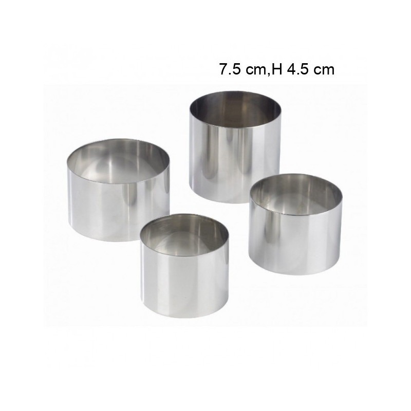 Nonnette ronde inox Taille:Hauteur 4.5 cm Diamètre:7.5 cm